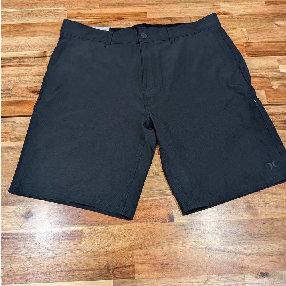 NWT Hurley Men's Trek Hybrid Shorts Size 36 Black Golf Hiking Performance